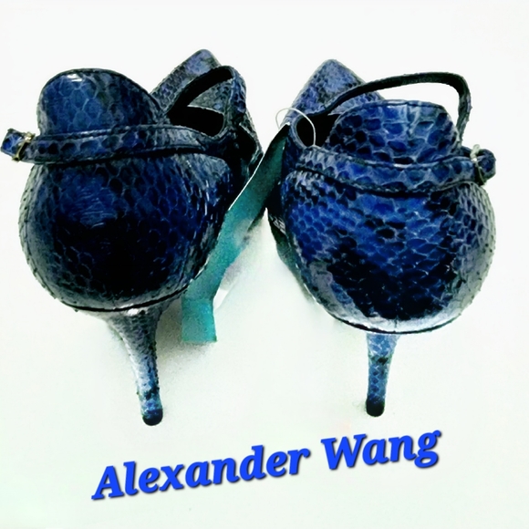 Alexander Wang Blue Snakeskin shoes - Picture 3 of 6